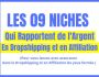 LES 09 NICHES RAPPORTENT DE L'ARGENT